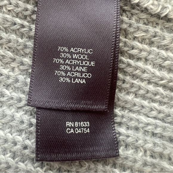 Kenneth Cole Reaction  30% wool Gray Shawl Collar Cardigan - Picture 4 of 10